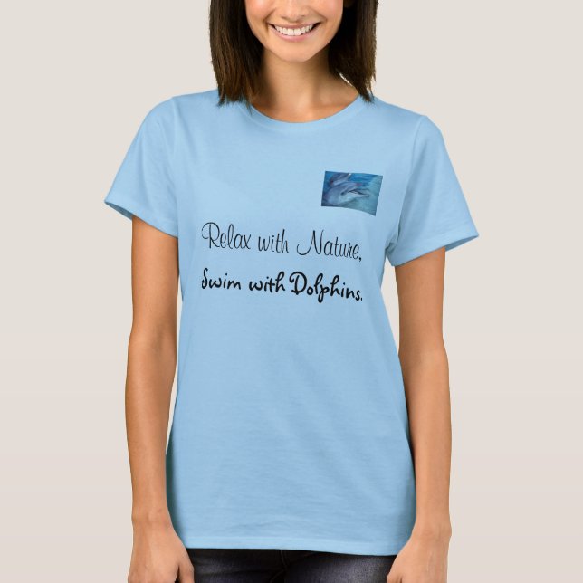 Entspannen Sie sich mit Natur, Schwimmen mit T-Shirt (Vorderseite)