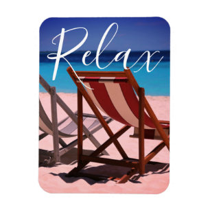 Entspannen Sie sich motivierend Strand, Magnet