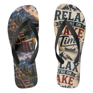 Entspannen Sie sich, Sie sind auf Lake Time – Berg Flip Flops