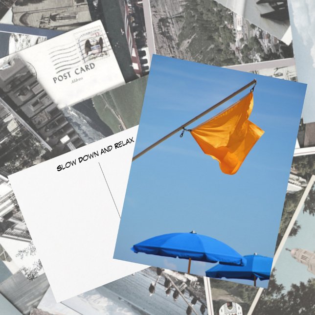 Entspannen Sie sich und entspannen Sie am Strand Postkarte (Von Creator hochgeladen)