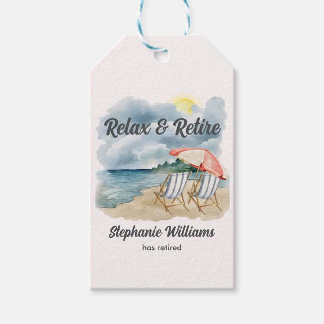 Entspannen Sie sich und entspannen Sie sich im tro Geschenkanhänger (Vorderseite)