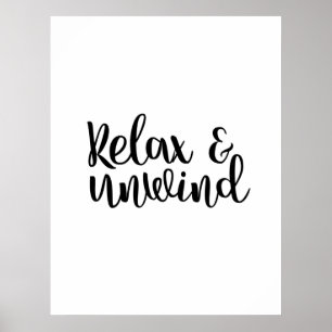 Entspannen und entspannen poster
