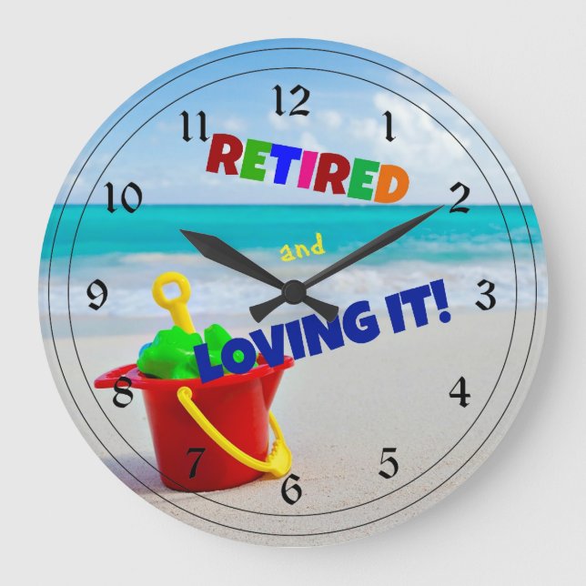 Entspannen und lieben - am Strand Große Wanduhr (Vorderseite)