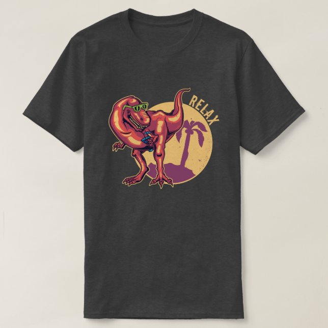 Entspannende Dinosaurier T-Shirt (Design vorne)