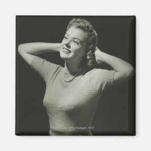 Entspannende Frau Magnet