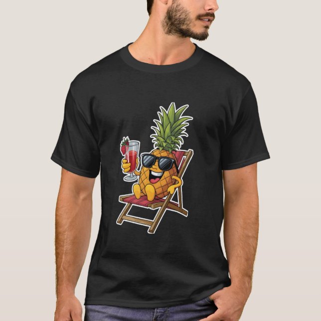 Entspannende Früchte Ananas T-Shirt (Vorderseite)