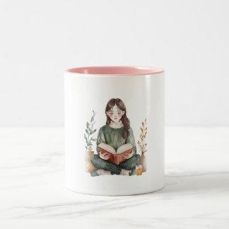 Entspannende Girl Boss Zweifarbige Tasse