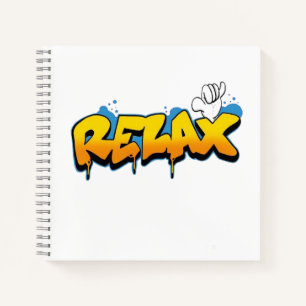 Entspannende Graffiti-Straßenkunst - Shaka Hang Lo Notizbuch