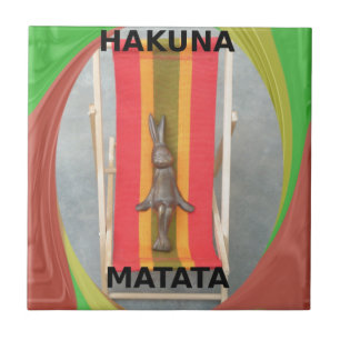 Entspannende Kaninchenkonstruktionen Druckgestaltu Fliese