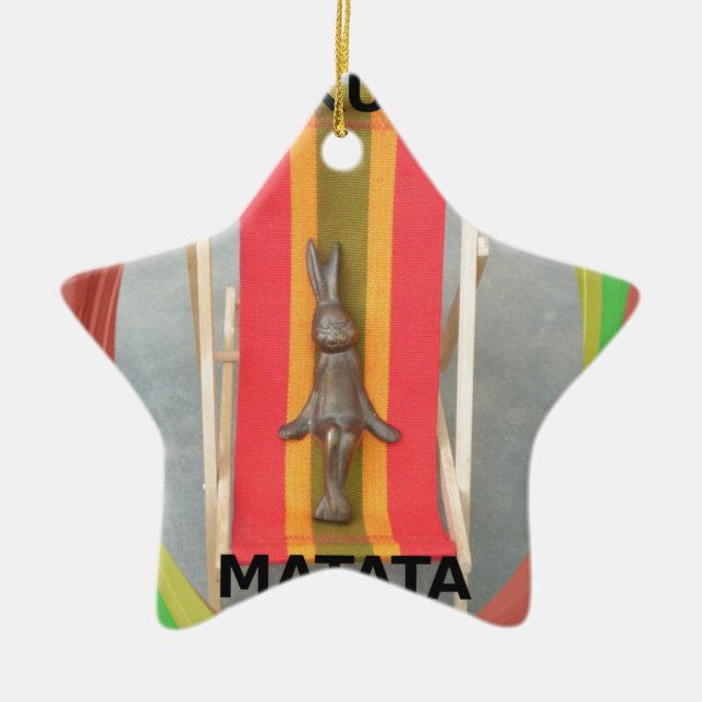 Entspannende Kaninchenkonstruktionen Druckgestaltu Keramik Ornament (Vorne)