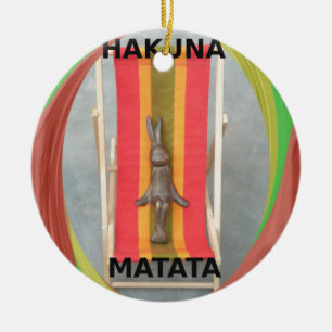 Entspannende Kaninchenkonstruktionen Druckgestaltu Keramikornament