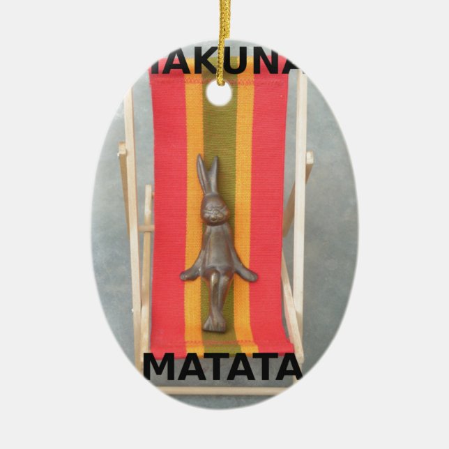 Entspannende Kaninchenkonstruktionen Druckgestaltu Keramikornament (Vorne)