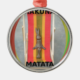 Entspannende Kaninchenkonstruktionen Druckgestaltu Ornament Aus Metall