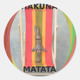 Entspannende Kaninchenkonstruktionen Druckgestaltu Runder Aufkleber