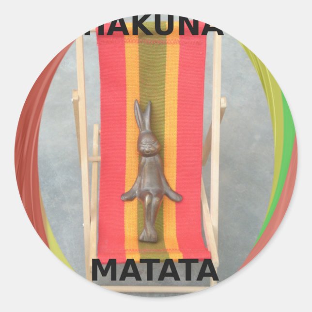 Entspannende Kaninchenkonstruktionen Druckgestaltu Runder Aufkleber (Vorderseite)