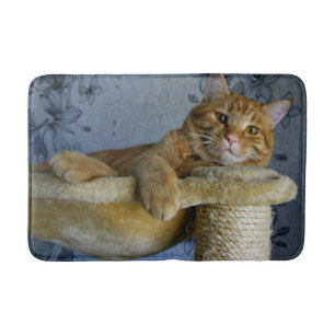 Entspannende Katze Badematte