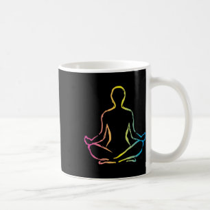 Entspannende Meditations-Zen-Yoga-Sukhasana-Pose-D Kaffeetasse