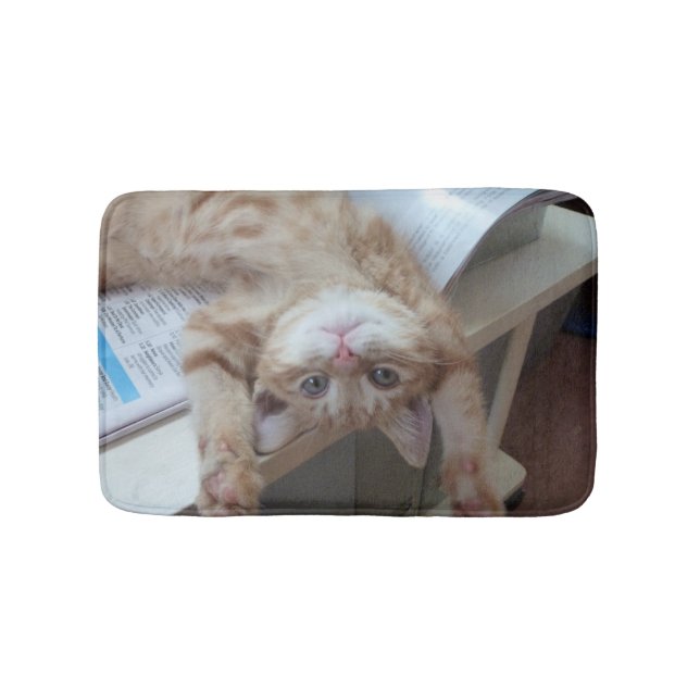 Entspannende Miezekatze Badematte (Vorderseite)