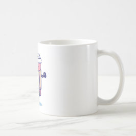 Entspannende Niedliche Kaffeepause in Meditation Kaffeetasse