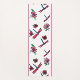 Entspannende Rosa Libellen Yoga Mat Yogamatte