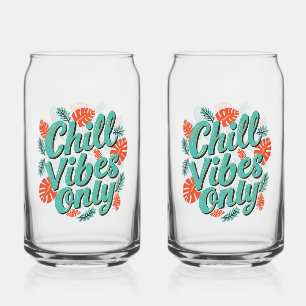 Entspannende Sommer-Chill-Vibes-Typografie Dosenglas