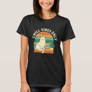 Entspannende Stimmung Nur Retro-Katze Gärtnern Pfl T-Shirt