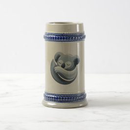 Entspannende Tierillustration Bierglas