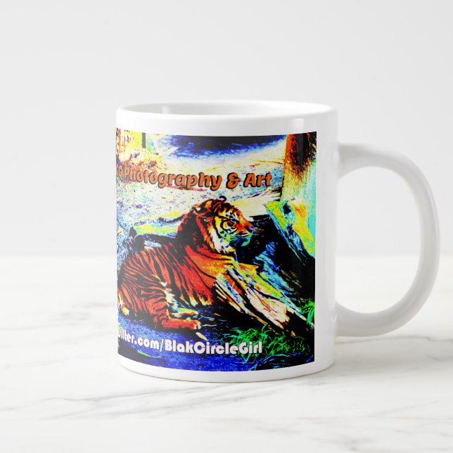 Entspannende Tiger Bright Special Edition Jumbo-Tasse (Rechts)