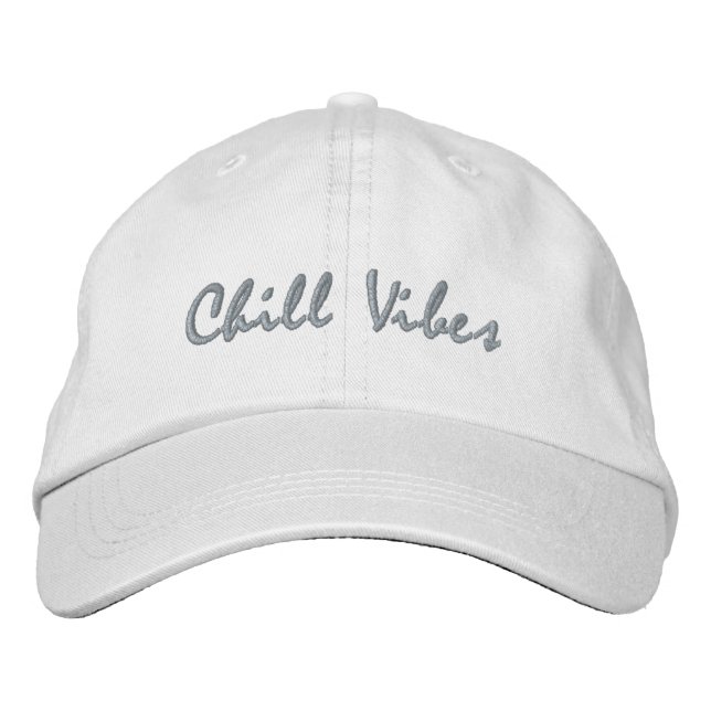Entspannende Vibes Weißer Hut (Vorderseite)