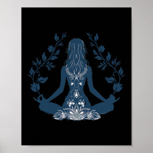 Entspannende Yoga-Position  Poster