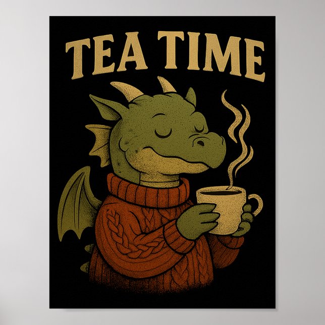 Entspannender Drache Wandposter Poster (Vorne)