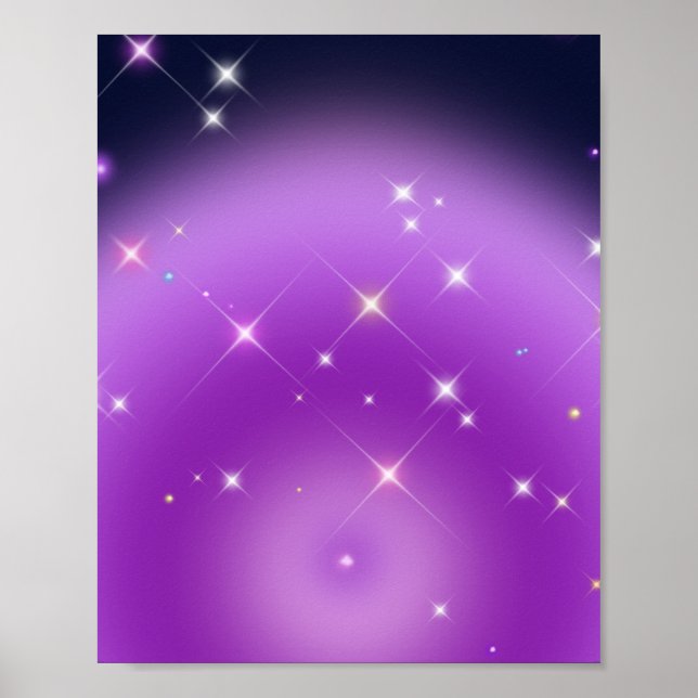 Entspannender Gradient Lila Aura Poster (Vorne)