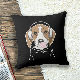 Entspannender Hund mit Bubble-Gum Süßer Lustiger B Kissen