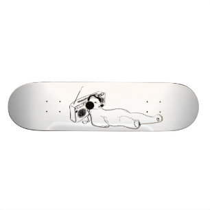 entspannender Musik-Eisbär Skateboard