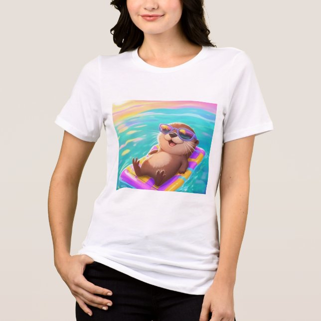 Entspannender Otter-T - Shirt (Vorderseite)
