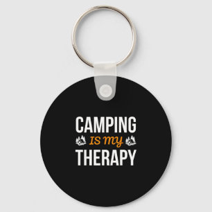 Entspannender Outdoor-Spruch Camping ist Therapie  Schlüsselanhänger