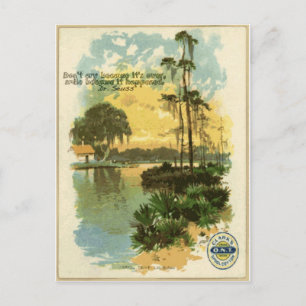 Entspannender Vintage-Strand Postkarte