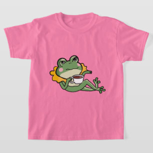 Entspannendes Grünes-Frosch-Tee-Liebhaber-Shirt - T-Shirt