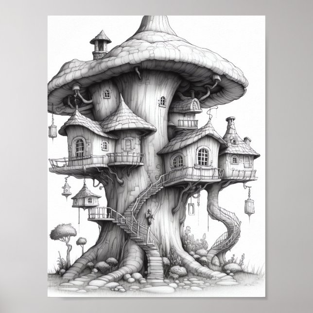 Entspannendes Landschaftsfarbenpflaster Poster (Vorne)