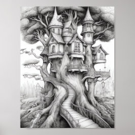 Entspannendes Landschaftsfarbenpflaster Poster