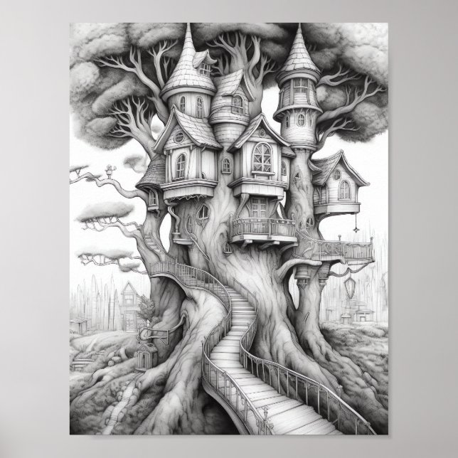 Entspannendes Landschaftsfarbenpflaster Poster (Vorne)