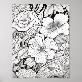 Entspannendes Landschaftsfarbenpflaster Poster