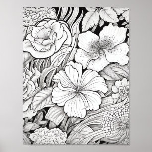 Entspannendes Landschaftsfarbenpflaster Poster