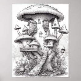 Entspannendes Landschaftsfarbenpflaster Poster