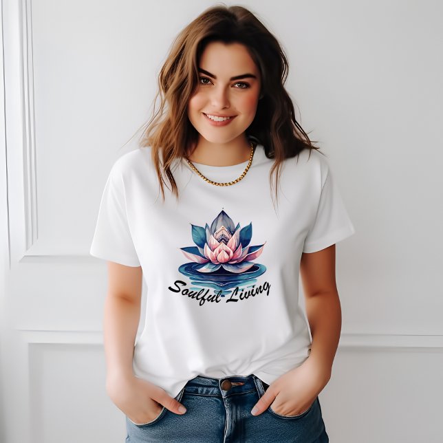 Entspannendes T-Shirt Lotus 'Soulful Living' (Von Creator hochgeladen)