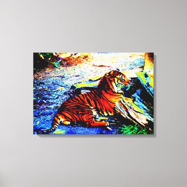 Entspannendes Tiger-Bright Leinwanddruck (Vorderseite)