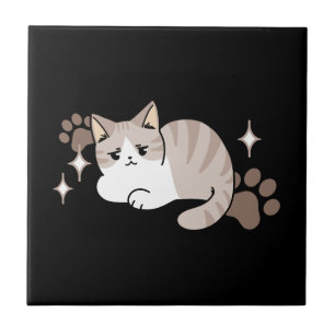 Entspannte & lazy Vibes für Cat Lovers Design Fliese