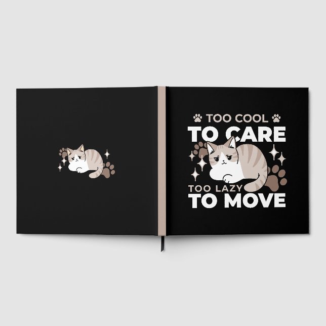 Entspannte & lazy Vibes für Cat Lovers Design Gästebuch (Voll)