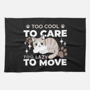 Entspannte & lazy Vibes für Cat Lovers Design Geschirrtuch