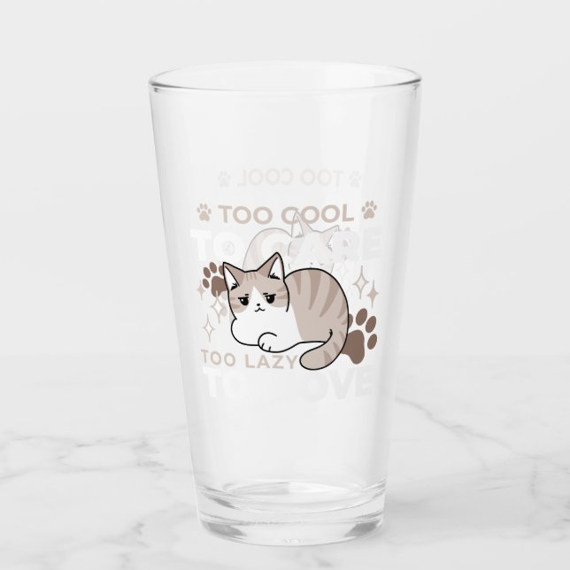 Entspannte & lazy Vibes für Cat Lovers Design Glas (Vorderseite)